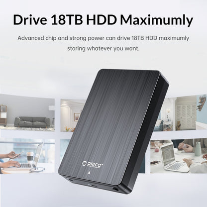 ORICO HM25U3 2.5 inch USB3.0 Micro-B Hard Drive Enclosure, Plug:AU Plug(Black) - HDD Enclosure by ORICO | Online Shopping South Africa | PMC Jewellery | Buy Now Pay Later Mobicred