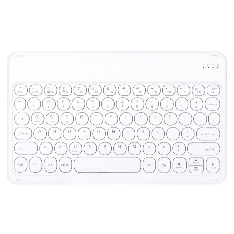 Round Cap Bluetooth Keyboard Leather Case with Pen Slot, without Touchpad For Samsung Galaxy Tab S7(Rose Gold+White Keyboard) - Samsung Keyboard by PMC Jewellery | Online Shopping South Africa | PMC Jewellery