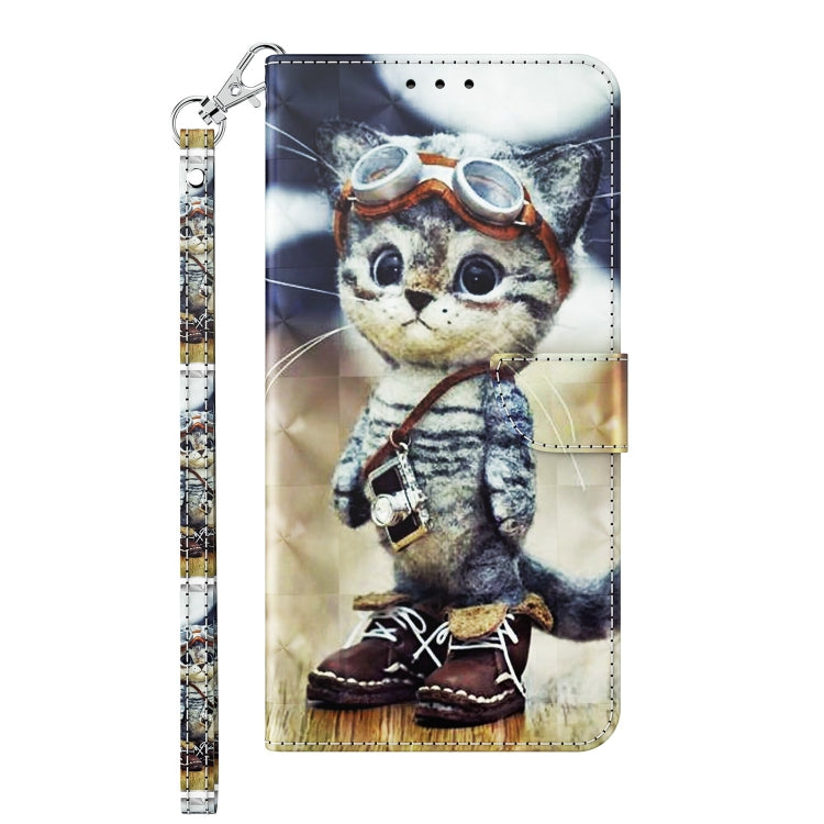 For Motorola Moto G32 5G 3D Painted Leather Phone Case(Naughty Cat) - Motorola Cases by PMC Jewellery | Online Shopping South Africa | PMC Jewellery | Buy Now Pay Later Mobicred