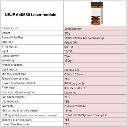 NEJE MASTER 3 Plus Laser Engraver with A40630 Laser Module(EU Plug) - DIY Engraving Machines by NEJE | Online Shopping South Africa | PMC Jewellery | Buy Now Pay Later Mobicred