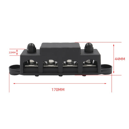 1 Pair Black & Red M8 Stud RV Ship High Current Power Distribution Terminal Block with Cover - Fuse by PMC Jewellery | Online Shopping South Africa | PMC Jewellery | Buy Now Pay Later Mobicred