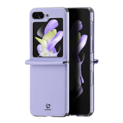 For Samsung Galaxy Z Flip5 5G DUX DUCIS Bril Series PU + TPU Phone Case(Purple) - Galaxy Z Flip5 Cases by DUX DUCIS | Online Shopping South Africa | PMC Jewellery | Buy Now Pay Later Mobicred