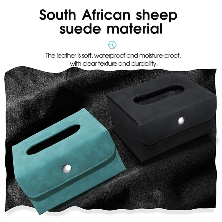 Car Hanging Type Tissue Box Sheepskin Leather Facial Tissue Case(Brown) - Tissue Boxes by PMC Jewellery | Online Shopping South Africa | PMC Jewellery | Buy Now Pay Later Mobicred