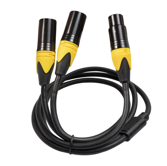 XK303MMF-10  3pin XLR Female to Dual XLR  Male Audio Cable, Length: 1m - Microphone Audio Cable & Connector by PMC Jewellery | Online Shopping South Africa | PMC Jewellery | Buy Now Pay Later Mobicred