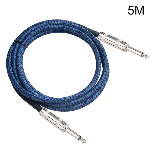 TC048BL 6.35mm Plug Male to Male Electric Guitar Mono Audio Cable, Length:5m - Microphone Audio Cable & Connector by PMC Jewellery | Online Shopping South Africa | PMC Jewellery | Buy Now Pay Later Mobicred