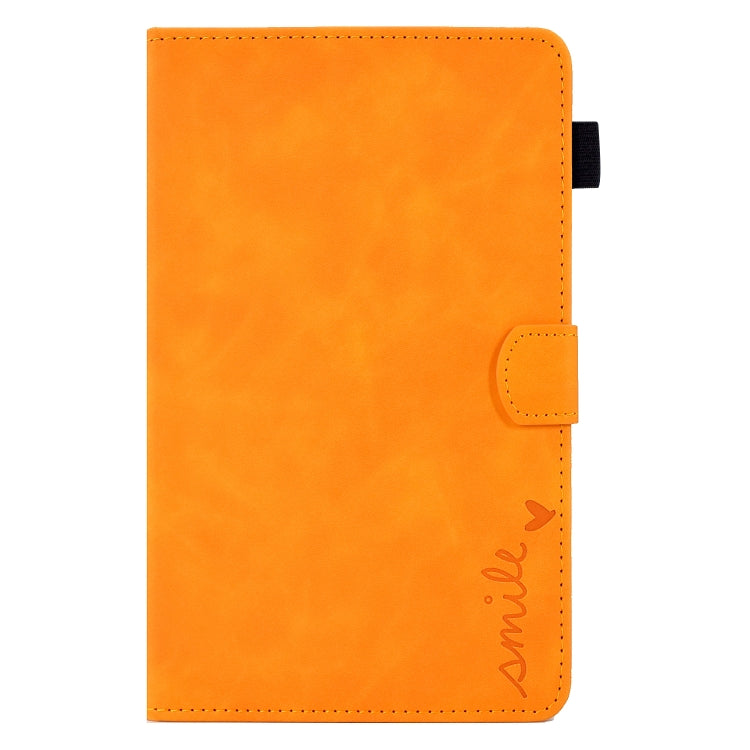 For Amazon Kindle Fire 7 2019/2017/2015 Embossed Smile Flip Tablet Leather Case(Khaki) - Amazon by PMC TechLife | Online Shopping South Africa | PMC TechLife | Buy Now Pay Later Mobicred