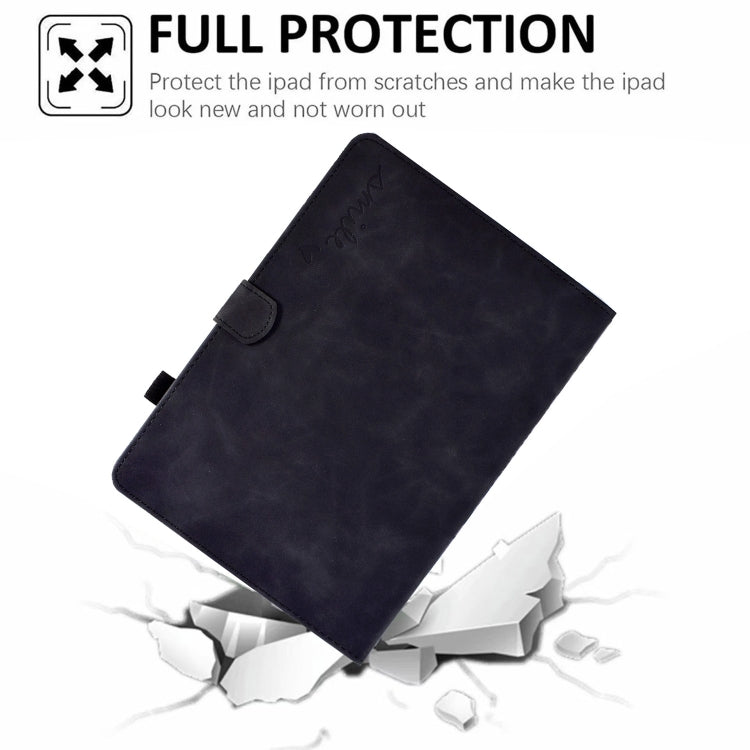 For Lenovo Tab M10 Embossed Smile Flip Tablet Leather Case(Black) - Lenovo by PMC TechLife | Online Shopping South Africa | PMC TechLife | Buy Now Pay Later Mobicred