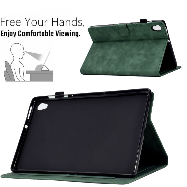 For Lenovo Tab M10 HD Gen 2 Embossed Smile Flip Tablet Leather Case(Green) - Lenovo by PMC TechLife | Online Shopping South Africa | PMC TechLife | Buy Now Pay Later Mobicred