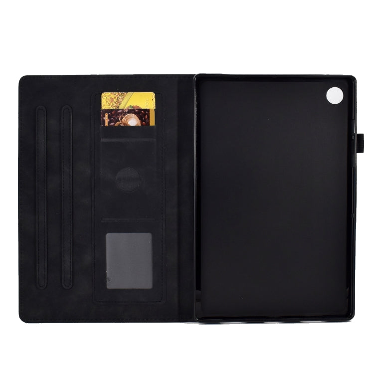 For Lenovo Tab M10 3rd Gen Embossed Smile Flip Tablet Leather Case(Black) - Lenovo by PMC TechLife | Online Shopping South Africa | PMC TechLife | Buy Now Pay Later Mobicred
