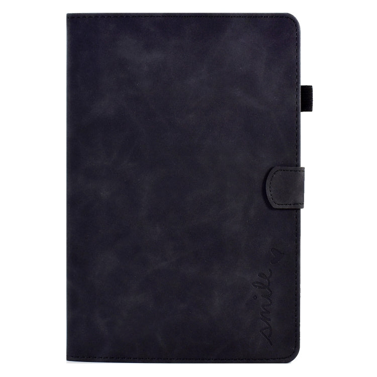 For Lenovo Tab M10 Plus 3rd Gen 10.6 inch Embossed Smile Flip Tablet Leather Case(Black) - Lenovo by PMC TechLife | Online Shopping South Africa | PMC TechLife | Buy Now Pay Later Mobicred