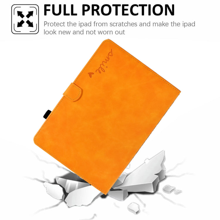 For Lenovo Tab M10 Plus 3rd Gen 10.6 inch Embossed Smile Flip Tablet Leather Case(Khaki) - Lenovo by PMC TechLife | Online Shopping South Africa | PMC TechLife | Buy Now Pay Later Mobicred