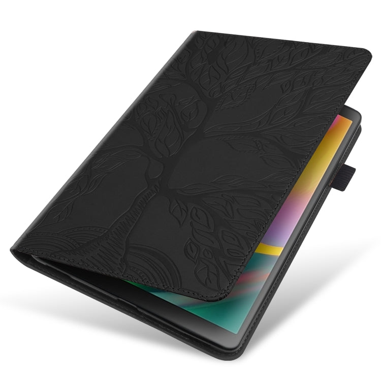 For OPPO Realme Pad X Life Tree Series Horizontal Flip Leather Tablet Case(Black) - Realme by PMC TechLife | Online Shopping South Africa | PMC TechLife | Buy Now Pay Later Mobicred