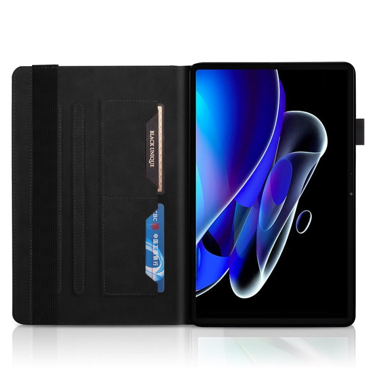 For OPPO Realme Pad X Life Tree Series Horizontal Flip Leather Tablet Case(Black) - Realme by PMC TechLife | Online Shopping South Africa | PMC TechLife | Buy Now Pay Later Mobicred
