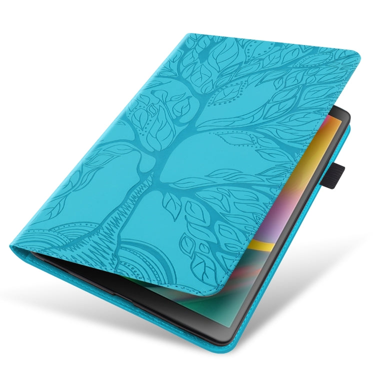 For OPPO Realme Pad X Life Tree Series Horizontal Flip Leather Tablet Case(Lake Blue) - Realme by PMC TechLife | Online Shopping South Africa | PMC TechLife | Buy Now Pay Later Mobicred