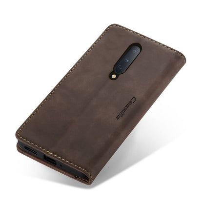 For OnePlus 8 CaseMe Multifunctional Horizontal Flip Leather Case, with Card Slot & Holder & Wallet(Coffee) - OnePlus Cases by CaseMe | Online Shopping South Africa | PMC Jewellery | Buy Now Pay Later Mobicred