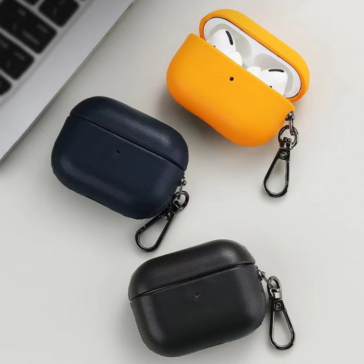 For Apple AirPods 3 PU Leather Wireless Bluetooth Earphone Protective Case(Golden Brown) - For AirPods 3 by PMC Jewellery | Online Shopping South Africa | PMC Jewellery | Buy Now Pay Later Mobicred
