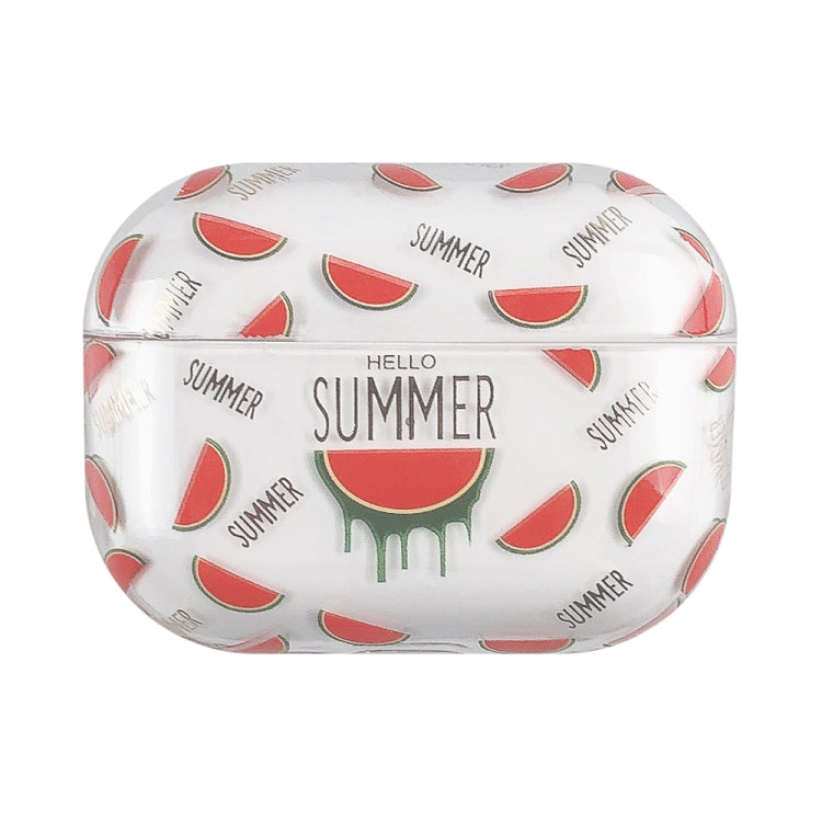 For AirPods Pro 2 Bronzing Fruit Pattern PC Earphone Hard Protective Case(Watermelon) - For AirPods Pro 2 by PMC Jewellery | Online Shopping South Africa | PMC Jewellery | Buy Now Pay Later Mobicred
