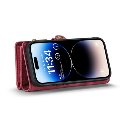 For iPhone 14 Pro CaseMe 008 Detachable Multifunctional Leather Phone Case(Red) - iPhone 14 Pro Cases by CaseMe | Online Shopping South Africa | PMC Jewellery | Buy Now Pay Later Mobicred