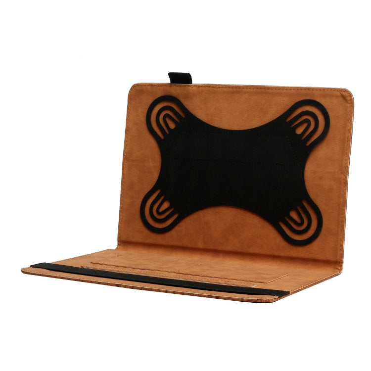 For 10 inch Life Tree Pattern Flip Universal Leather Tablet Case(Brown) - 10 - 11 inch by PMC TechLife | Online Shopping South Africa | PMC TechLife | Buy Now Pay Later Mobicred