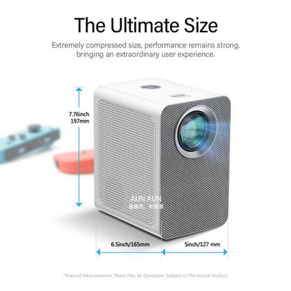 AUN ET50 4 inch 180 Lumens 1920x1080P Smart LED Mini Projector, Plug Type:UK Plug(White) - LED Projector by AUN | Online Shopping South Africa | PMC Jewellery | Buy Now Pay Later Mobicred