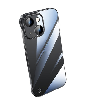 For iPhone 14 Electroplating Frameless Clear PC Phone Case(Black) - iPhone 14 Cases by PMC Jewellery | Online Shopping South Africa | PMC Jewellery | Buy Now Pay Later Mobicred