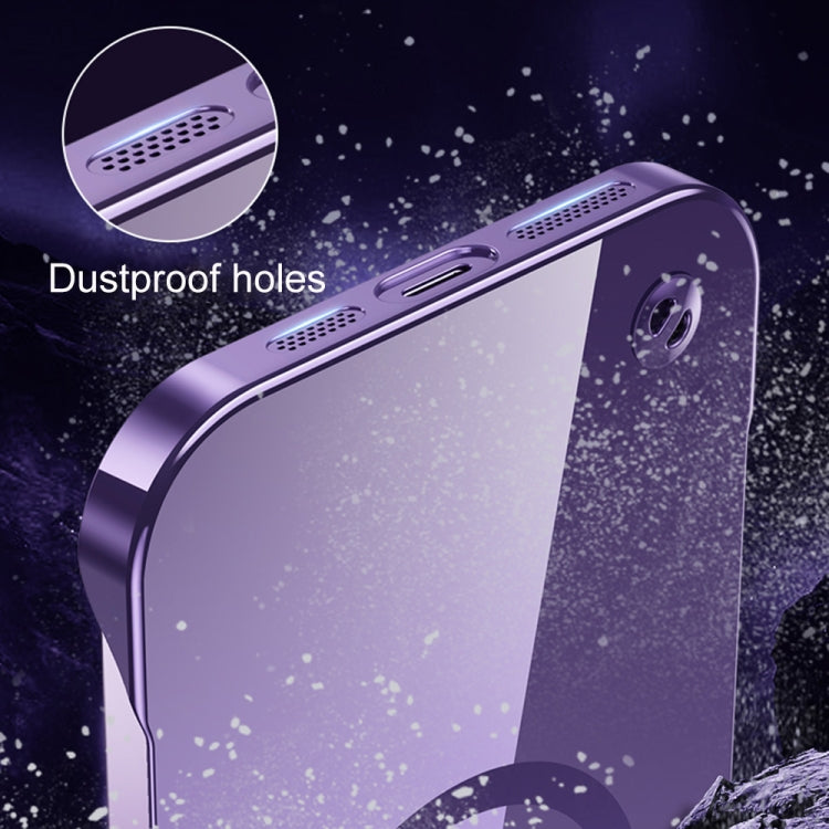 For iPhone 14 Plus Electroplating Frameless Magsafe Magnetic PC Phone Case(Deep Purple) - iPhone 14 Plus Cases by PMC Jewellery | Online Shopping South Africa | PMC Jewellery | Buy Now Pay Later Mobicred