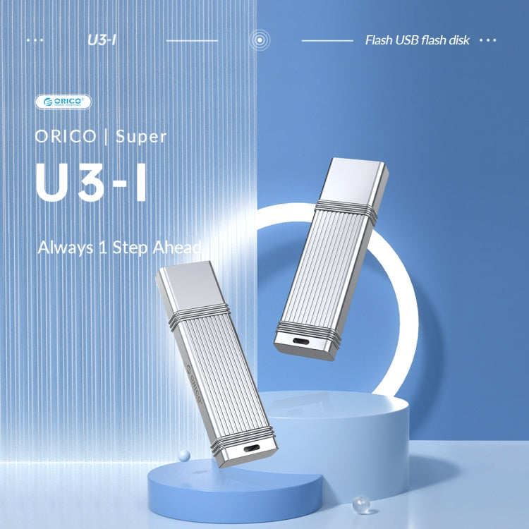 ORICO 128GB Type-C USB3.2 Gen1 USB Flash Drive, Read 260MB/s, Write 50MB/s (Silver) - USB Flash Drives by ORICO | Online Shopping South Africa | PMC Jewellery | Buy Now Pay Later Mobicred