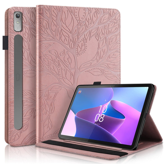 For Lenovo Tab P11 Pro Gen 2 Life Tree Series Horizontal Flip Leather Case with Holder(Rose Gold) - Lenovo by PMC Jewellery | Online Shopping South Africa | PMC Jewellery | Buy Now Pay Later Mobicred