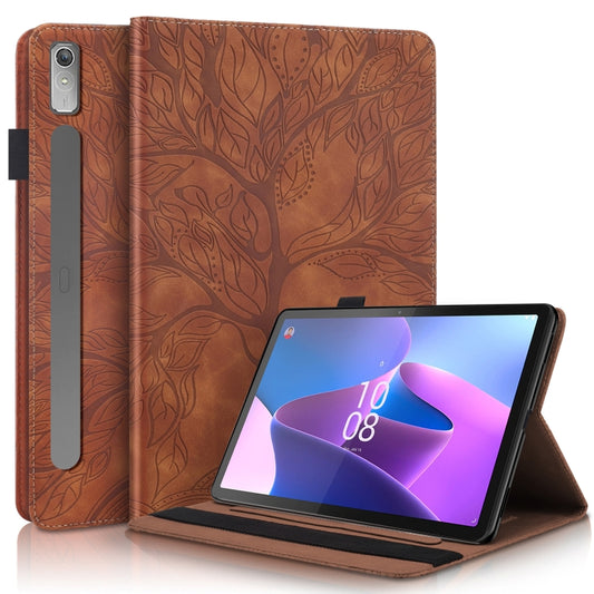 For Lenovo Tab P11 Pro Gen 2 Life Tree Series Horizontal Flip Leather Case with Holder(Brown) - Lenovo by PMC Jewellery | Online Shopping South Africa | PMC Jewellery | Buy Now Pay Later Mobicred