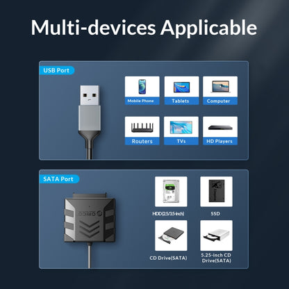 ORICO UTS1 USB 2.0 2.5-inch SATA HDD Adapter with Silcone Case, Cable Length:0.5m - USB to IDE / SATA by ORICO | Online Shopping South Africa | PMC Jewellery | Buy Now Pay Later Mobicred