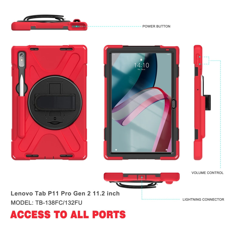 For Lenovo Pad Pro 11.2 2022 TB-138FC/132FU Silicone + PC Protective Tablet Case(Red) - Lenovo by PMC TechLife | Online Shopping South Africa | PMC TechLife | Buy Now Pay Later Mobicred