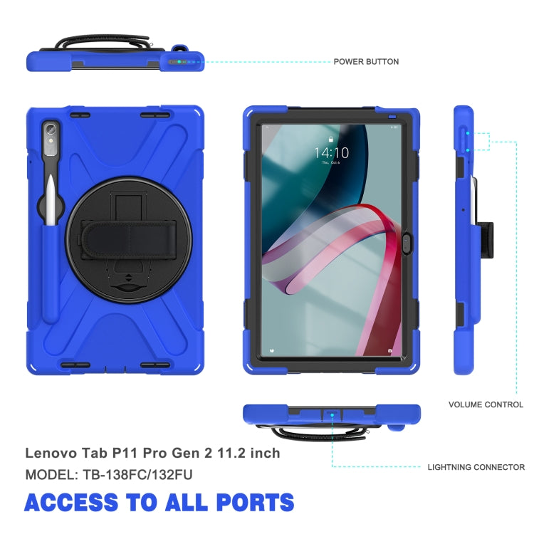 For Lenovo Pad Pro 11.2 2022 TB-138FC/132FU Silicone + PC Protective Tablet Case(Blue) - Lenovo by PMC TechLife | Online Shopping South Africa | PMC TechLife | Buy Now Pay Later Mobicred