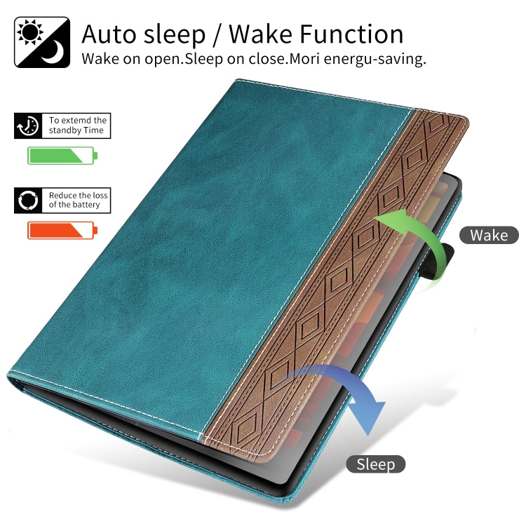 For Lenovo Tab P11 Pro Gen 2 Splicing Series Tablet PC Leather Case(Dark Green) - Lenovo by PMC TechLife | Online Shopping South Africa | PMC TechLife | Buy Now Pay Later Mobicred
