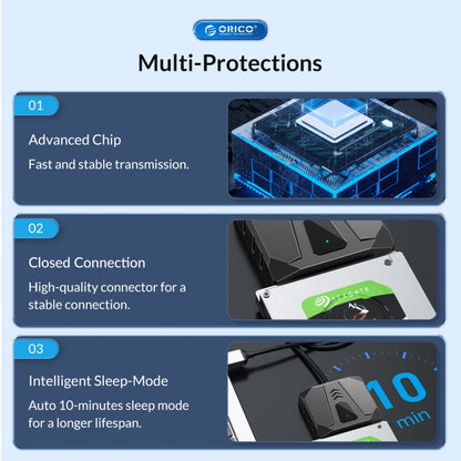 ORICO UTS2 USB 2.0 2.5-inch SATA HDD Adapter with Silicone Case, Cable Length:0.5m - USB to IDE / SATA by ORICO | Online Shopping South Africa | PMC Jewellery | Buy Now Pay Later Mobicred