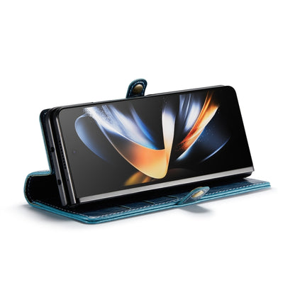 For Samsung Galaxy Z Fold4 CaseMe 003 Crazy Horse Texture Leather Phone Case(Blue) - Galaxy Z Fold4 5G Cases by CaseMe | Online Shopping South Africa | PMC Jewellery | Buy Now Pay Later Mobicred