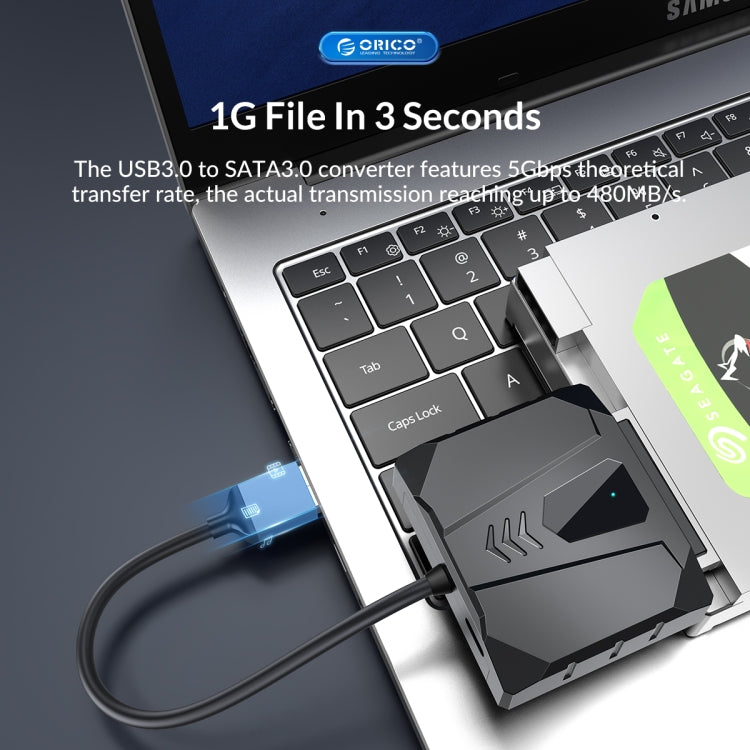 ORICO UTS2 USB 3.0 2.5-inch SATA HDD Adapter, Cable Length:0.3m - USB to IDE / SATA by ORICO | Online Shopping South Africa | PMC Jewellery | Buy Now Pay Later Mobicred