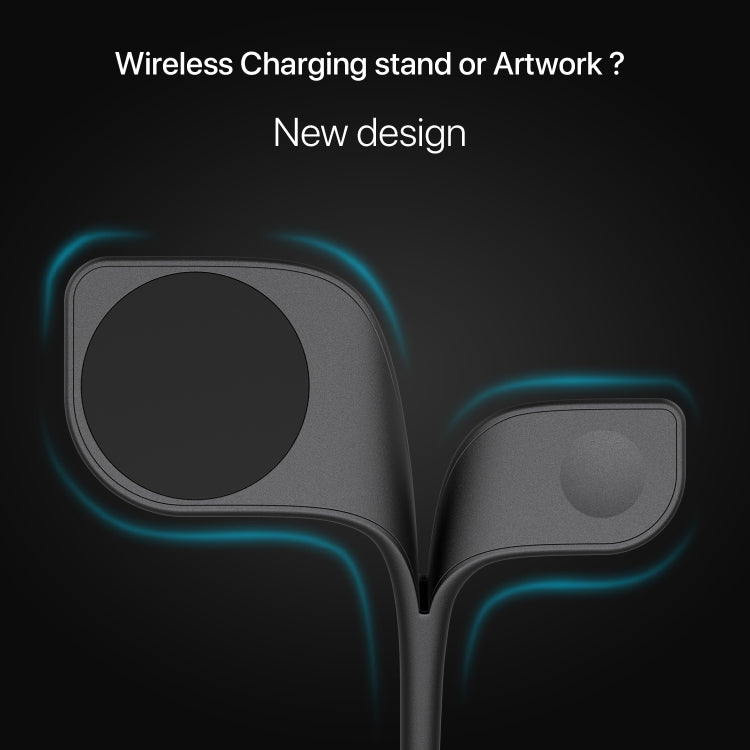 YM-UD22 15W 5 in 1 Magnetic Wireless Charger with Stand Function(Black) - Wireless Charger by PMC Jewellery | Online Shopping South Africa | PMC Jewellery | Buy Now Pay Later Mobicred