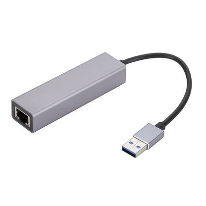 SL-030 USB to Gigabit Ethernet RJ45 & 3 x USB 3.0 Adapter Converter HUB(Grey) - USB HUB by PMC Jewellery | Online Shopping South Africa | PMC Jewellery