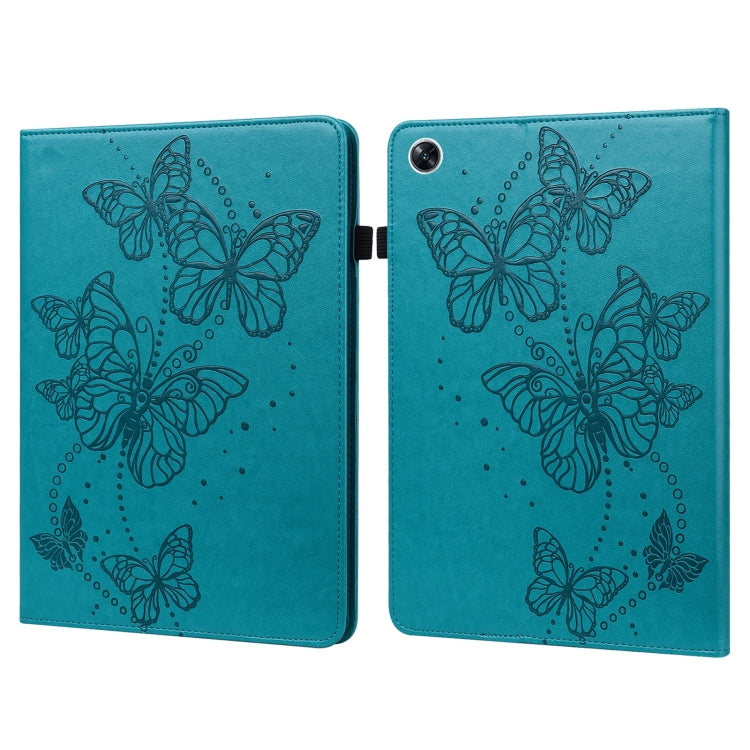 For OPPO Pad Air 2022 Embossed Butterfly Pattern Leather Tablet Case(Blue) - OPPO by PMC TechLife | Online Shopping South Africa | PMC TechLife | Buy Now Pay Later Mobicred