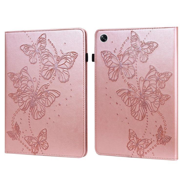 For OPPO Pad Air 2022 Embossed Butterfly Pattern Leather Tablet Case(Pink) - OPPO by PMC TechLife | Online Shopping South Africa | PMC TechLife | Buy Now Pay Later Mobicred