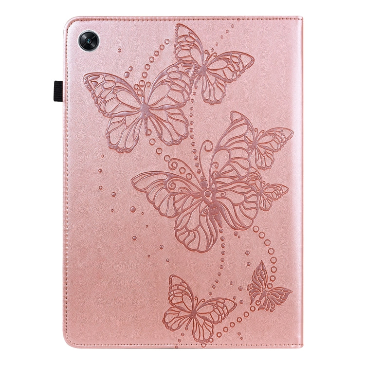 For OPPO Pad Air 2022 Embossed Butterfly Pattern Leather Tablet Case(Pink) - OPPO by PMC TechLife | Online Shopping South Africa | PMC TechLife | Buy Now Pay Later Mobicred