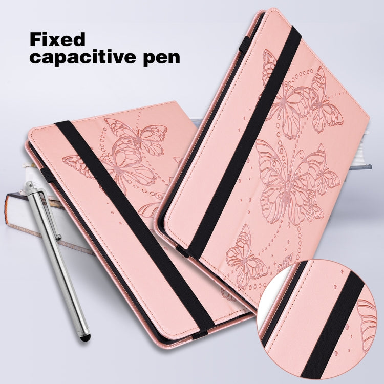 For OPPO Pad Air 2022 Embossed Butterfly Pattern Leather Tablet Case(Pink) - OPPO by PMC TechLife | Online Shopping South Africa | PMC TechLife | Buy Now Pay Later Mobicred
