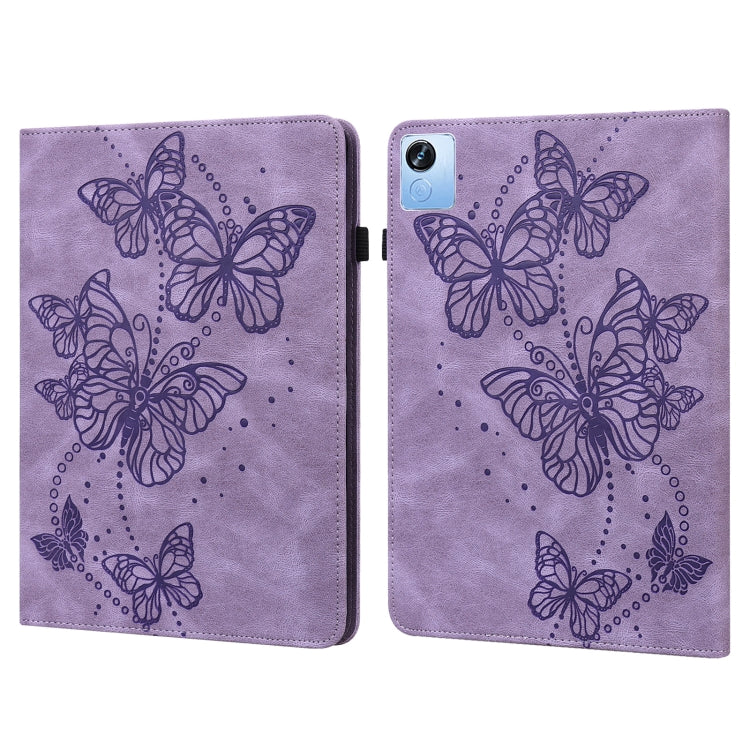 For Realme Pad X Embossed Butterfly Pattern Leather Tablet Case(Purple) - Realme by PMC TechLife | Online Shopping South Africa | PMC TechLife | Buy Now Pay Later Mobicred