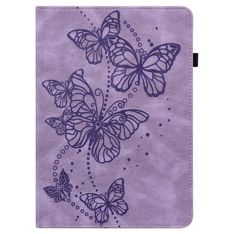 For Realme Pad X Embossed Butterfly Pattern Leather Tablet Case(Purple) - Realme by PMC TechLife | Online Shopping South Africa | PMC TechLife | Buy Now Pay Later Mobicred