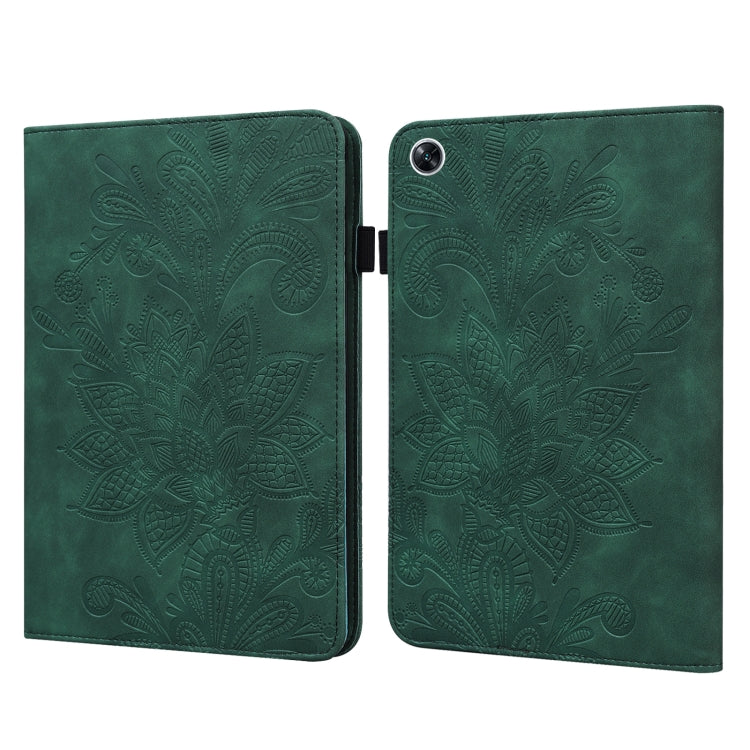 For OPPO Pad Air 2022 Lace Flower Embossing Pattern Leather Tablet Case(Green) - free shipping - PMC TechLife - Order now!