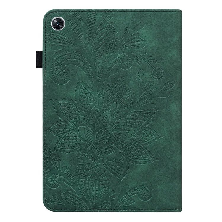 For OPPO Pad Air 2022 Lace Flower Embossing Pattern Leather Tablet Case(Green) - free shipping - PMC TechLife - Order now!