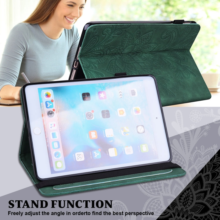 For OPPO Pad Air 2022 Lace Flower Embossing Pattern Leather Tablet Case(Green) - free shipping - PMC TechLife - Order now!