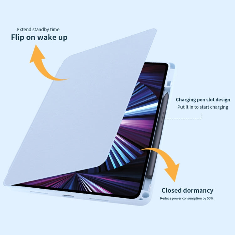 For Honor Tablet V7 Pro Acrylic 360 Degree Rotation Holder Tablet Leather Case(White Ice) - Honor by PMC TechLife | Online Shopping South Africa | PMC TechLife | Buy Now Pay Later Mobicred