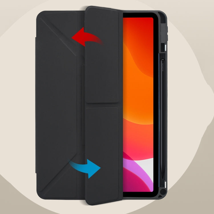 For Realme Pad Mini 8.7 Acrylic 2 in 1 Y-fold Smart Leather Tablet Case(Grey) - Realme by PMC TechLife | Online Shopping South Africa | PMC TechLife | Buy Now Pay Later Mobicred