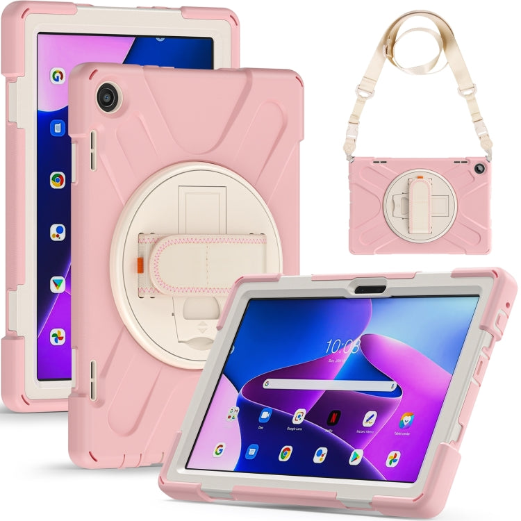 For Lenovo Tab M10 10.1 3rd Gen Silicone + PC Protective Tablet Case(Cherry Blossom Pink) - Lenovo by PMC TechLife | Online Shopping South Africa | PMC TechLife | Buy Now Pay Later Mobicred